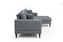 Atelier Del Sofa Sofá Cama Esquinero Derecho Nordic Corner L3+Chl Gris Oscuro 303x160 cm